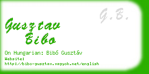 gusztav bibo business card